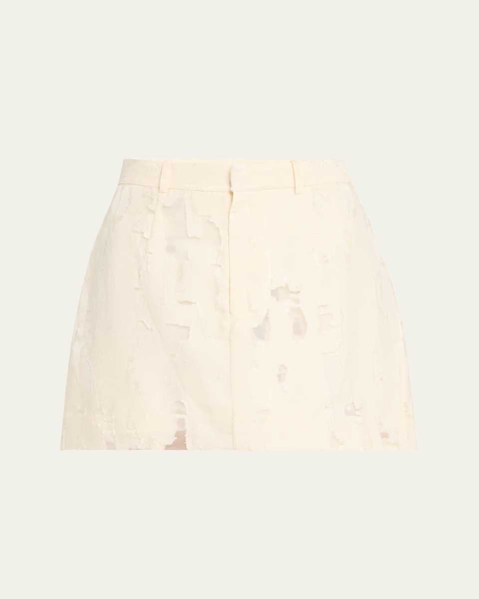 Distressed Burnout Mini Skirt